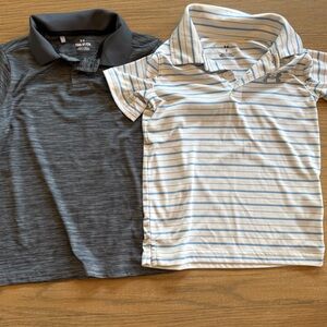 Striped and Solid Kids Polo Shirt Set underarmour size small and size 7